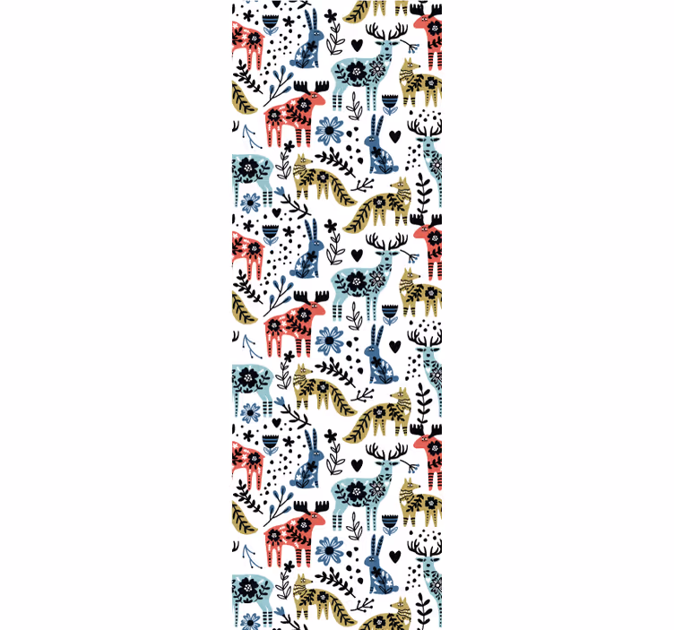 Beautiful reindeer and fox childrens blind - TenStickers