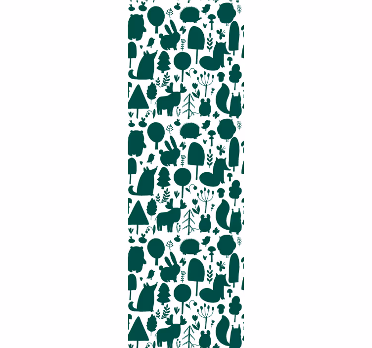 Childrens blind with forest wild animal silhouettes - TenStickers