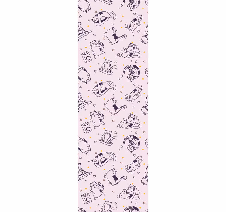 Childrens blind with cat music band pattern - TenStickers