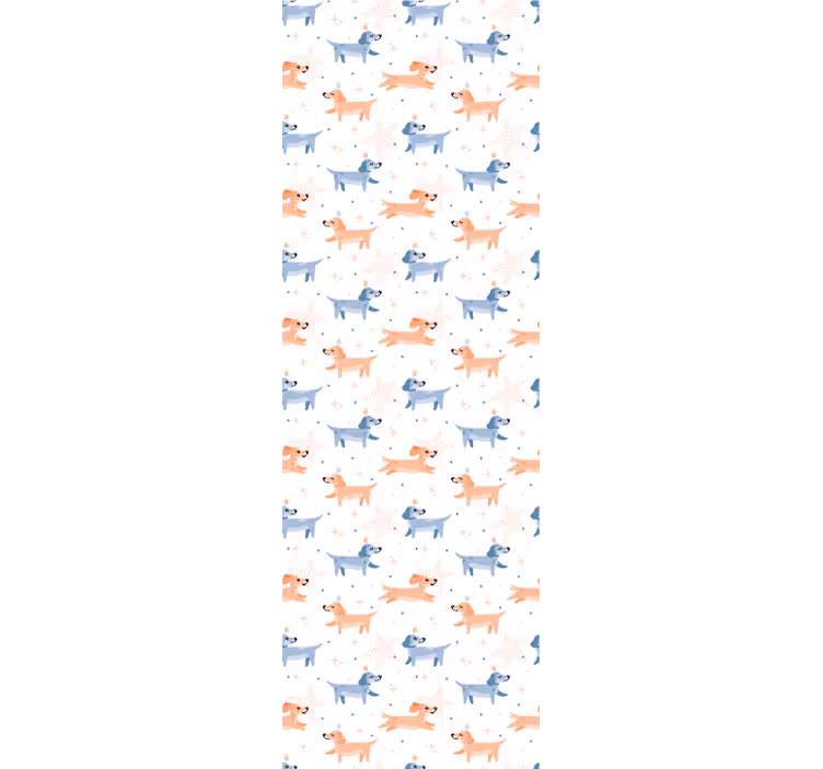 Childrens blind featuring adorable crowned dogs - TenStickers