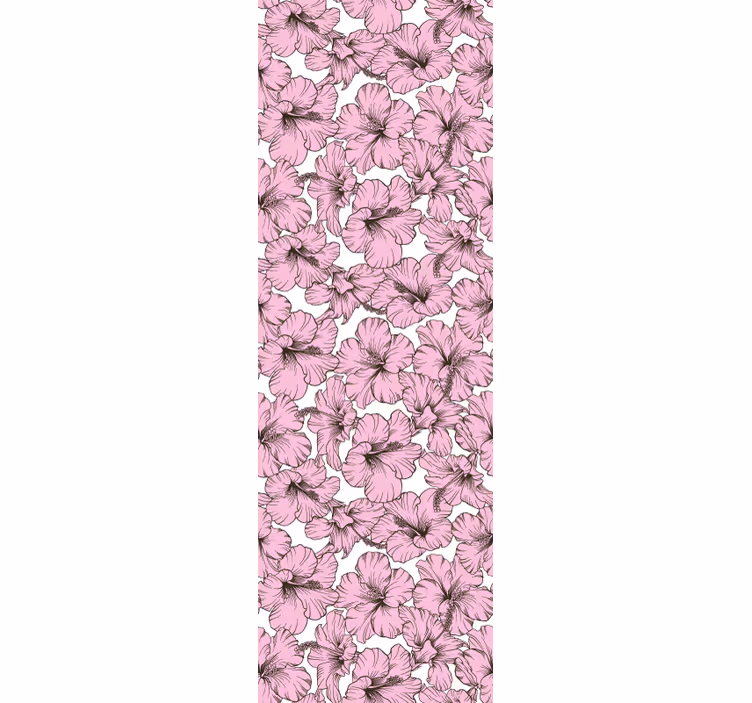 Childrens blind in pink hibiscus flower pattern - TenStickers