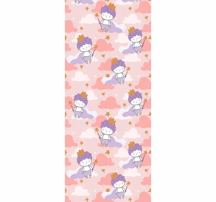 Children's blind 80's magical little prince with crown - TenStickers