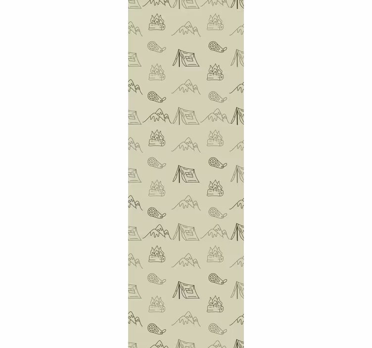 Childrens blind with hand-drawn camping designs - TenStickers