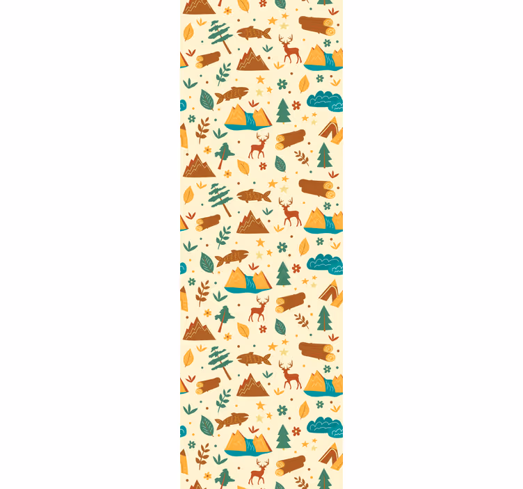 Childrens blind with hand-drawn camping designs - TenStickers