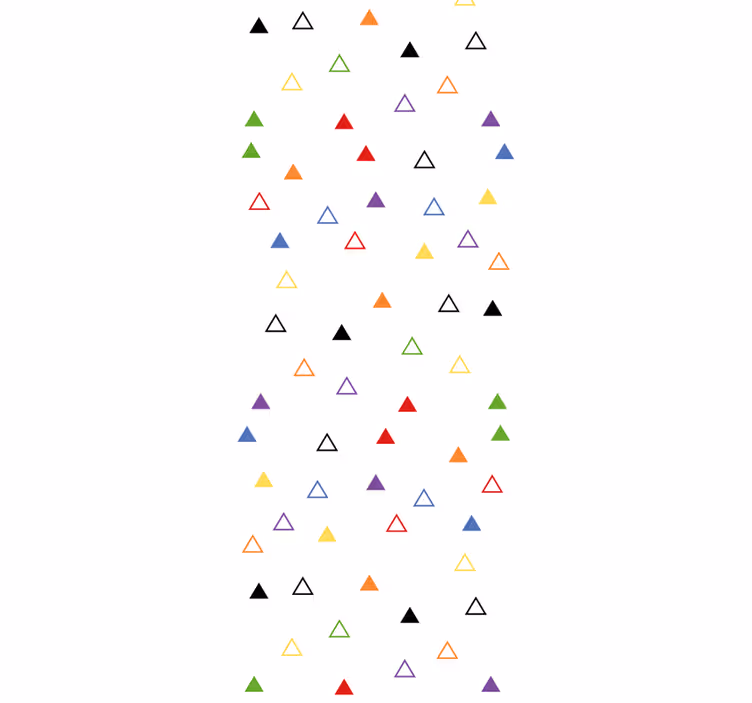 Childrens blind colorful hollow triangles - TenStickers