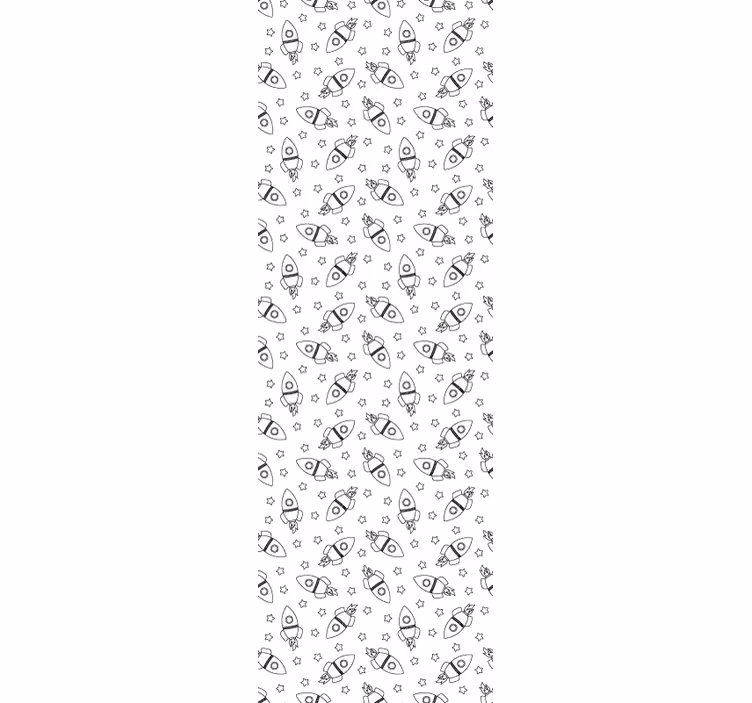 Childrens blind with rockets and stars silhouette - TenStickers
