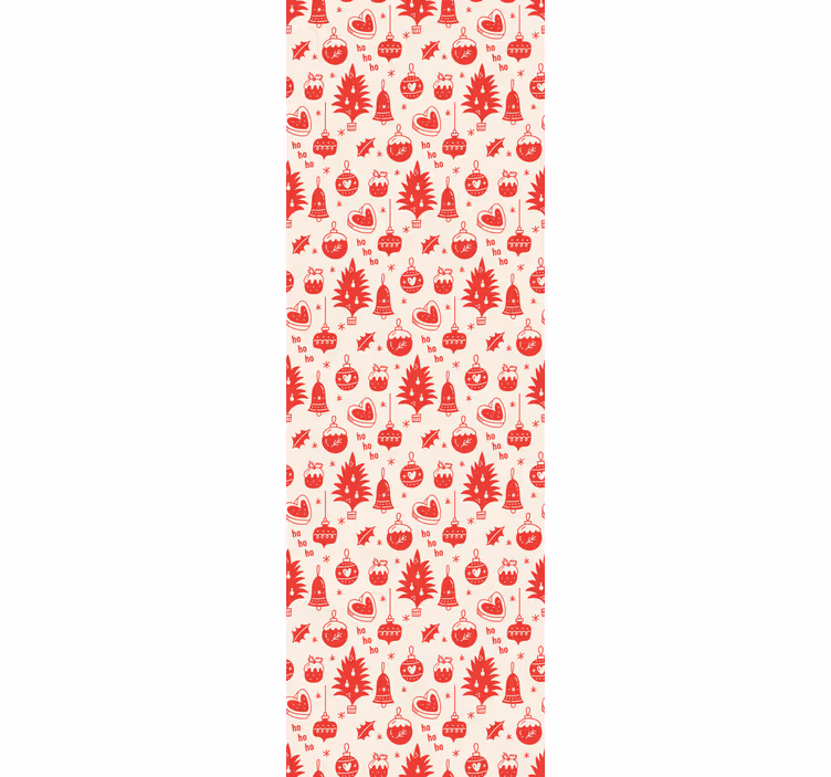 Cute red and pink christmas pattern childrens blind - TenStickers