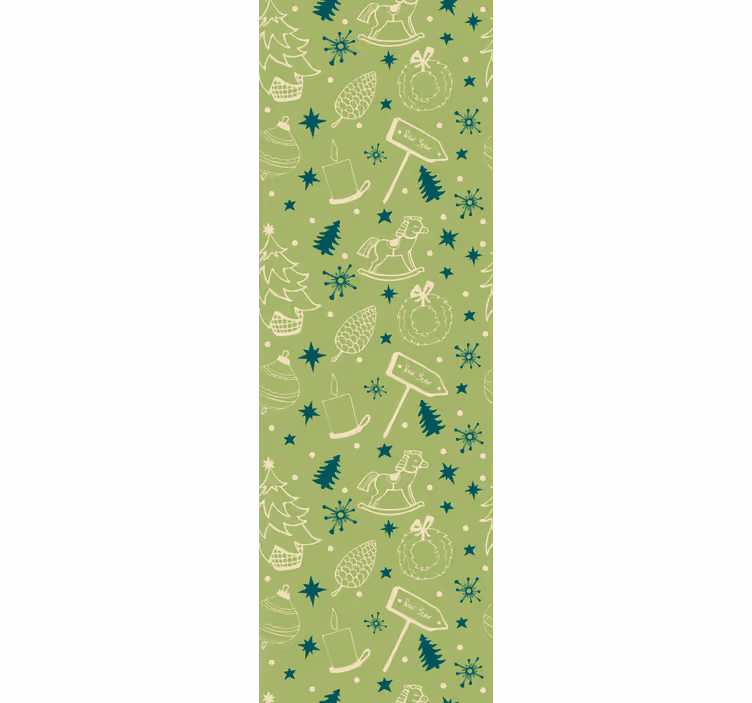 Children's blind with green christmas elements - TenStickers