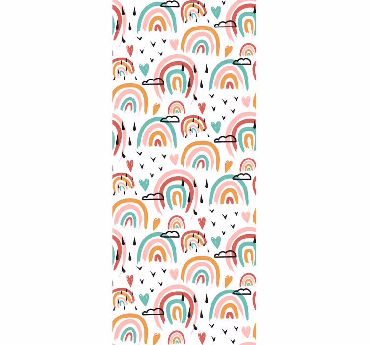 Childrens blind with watercolor minimalistic rainbows - TenStickers