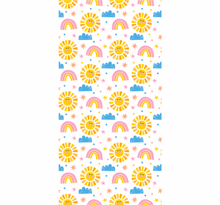 Childrens blind with rainbow, suns and clouds design - TenStickers