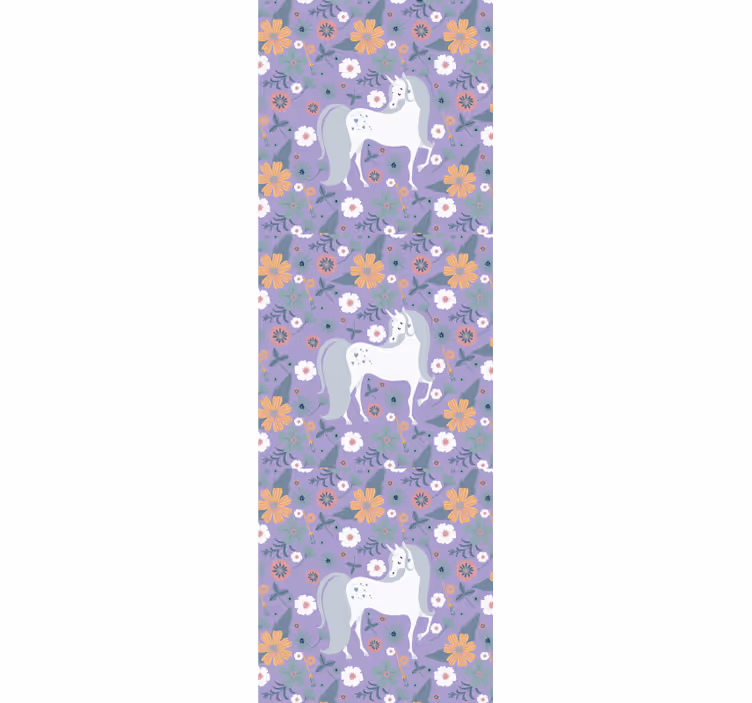 Childrens blind with artistic unicorns and flowers - TenStickers