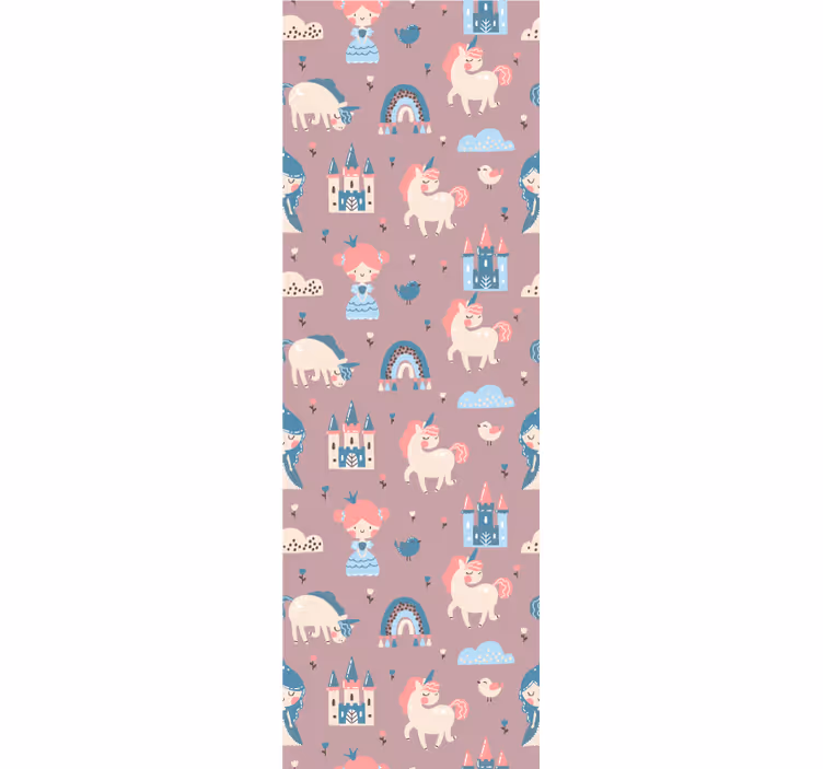 Pastel unicorns and princess childrens blind - TenStickers
