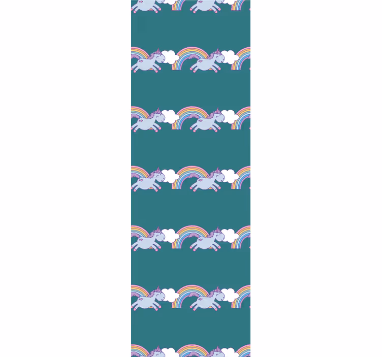 Teal unicorns children's blind - TenStickers