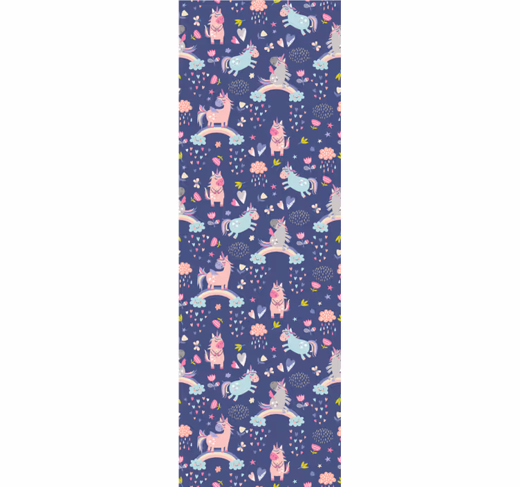 Childrens blind colorful unicorns with rainbow pattern - TenStickers