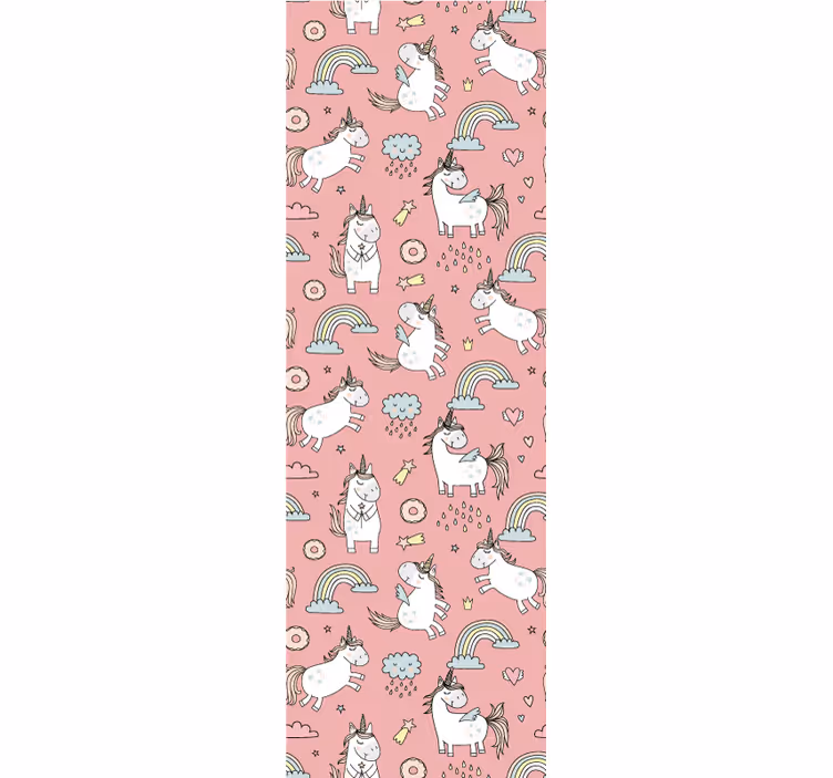 Childrens blind with pink unicorns and rainbows - TenStickers