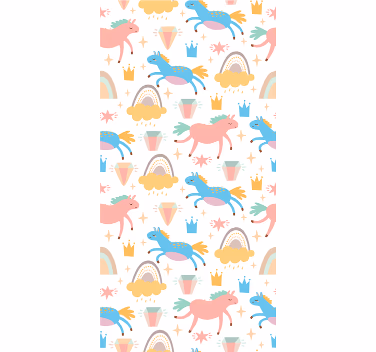Children's blind with colorful unicorns and rainbows - TenStickers