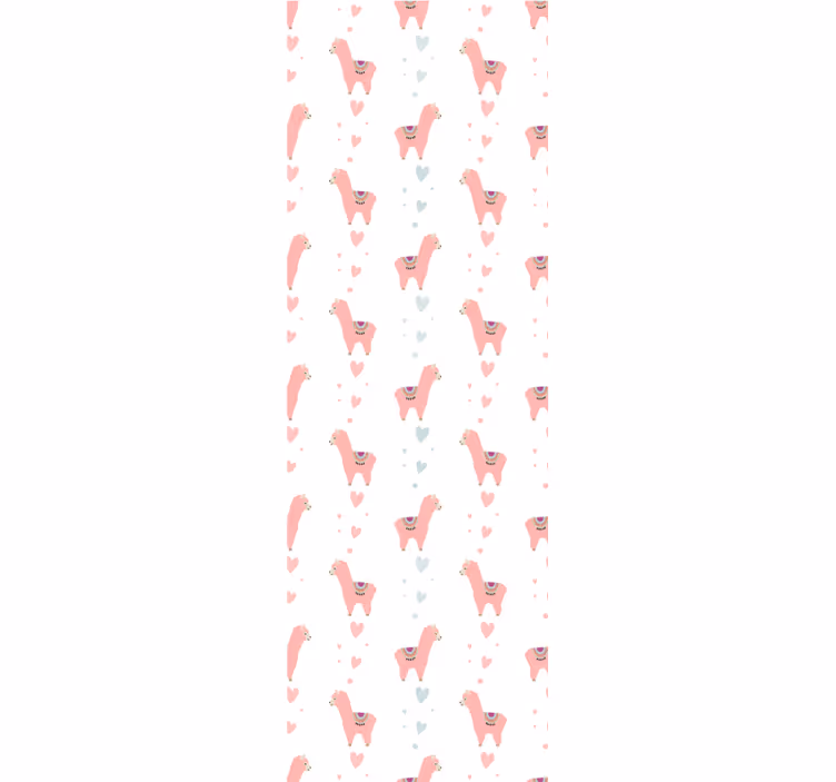 Childrens blind in pink lama pattern - TenStickers
