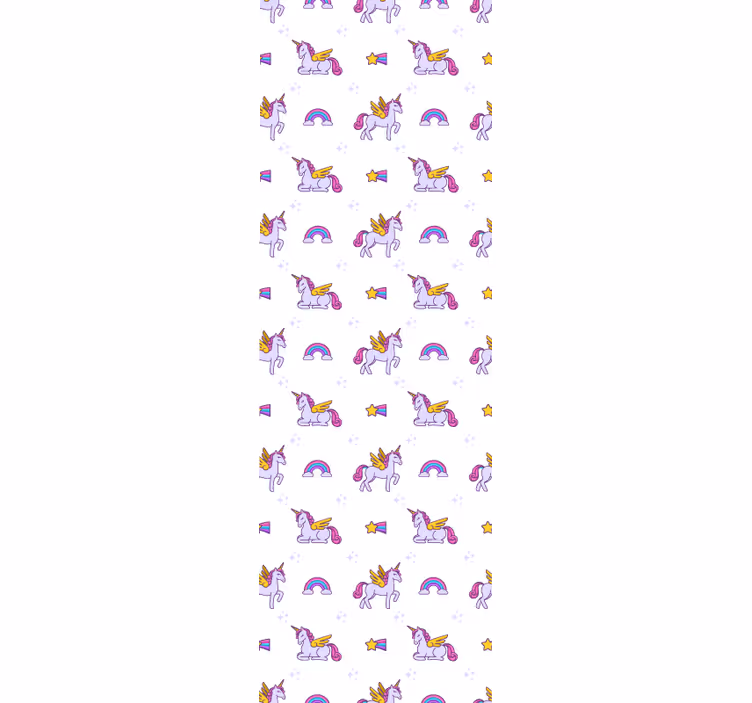 Childrens blind pink pastel unicorns with wings - TenStickers