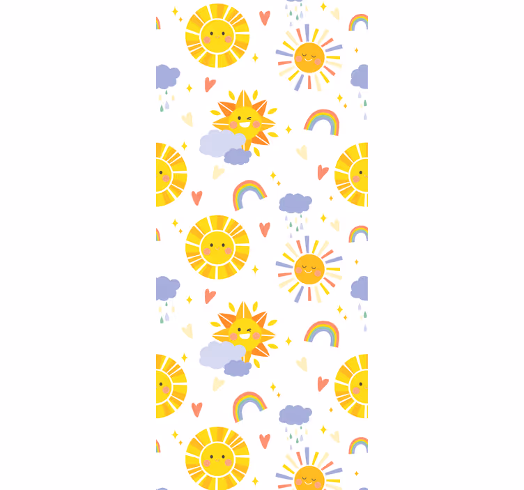 Pastel rainbows and clouds children's blind - TenStickers