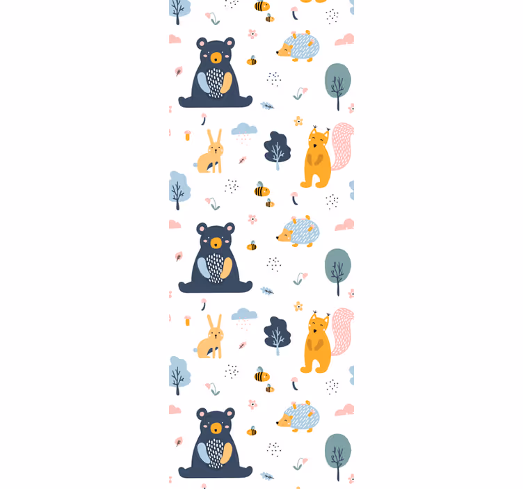 Colorful squirrels and teddy bears childrens blind - TenStickers
