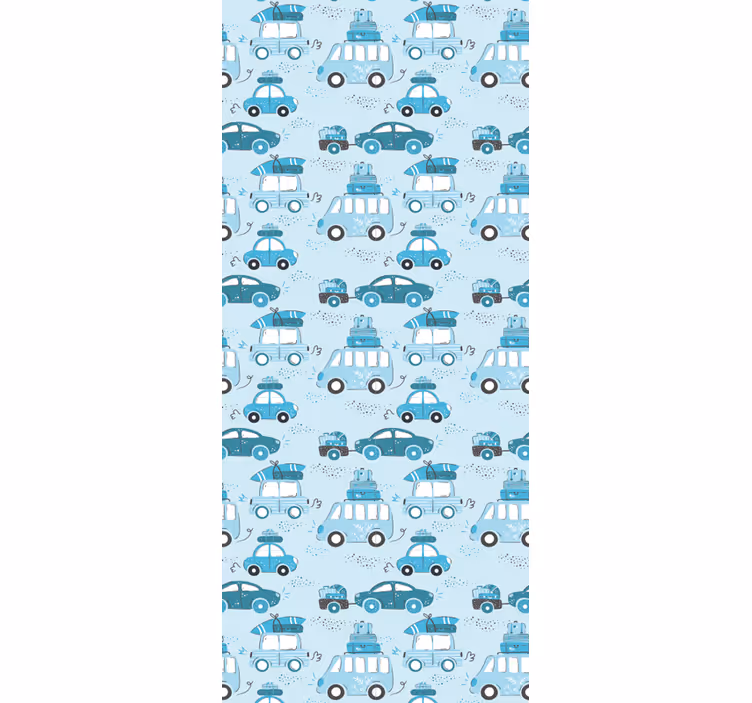 Childrens blind blue city vehicles nordic style - TenStickers
