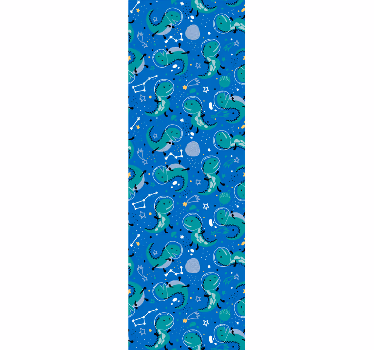 Childrens blind featuring funny dinos with planets - TenStickers