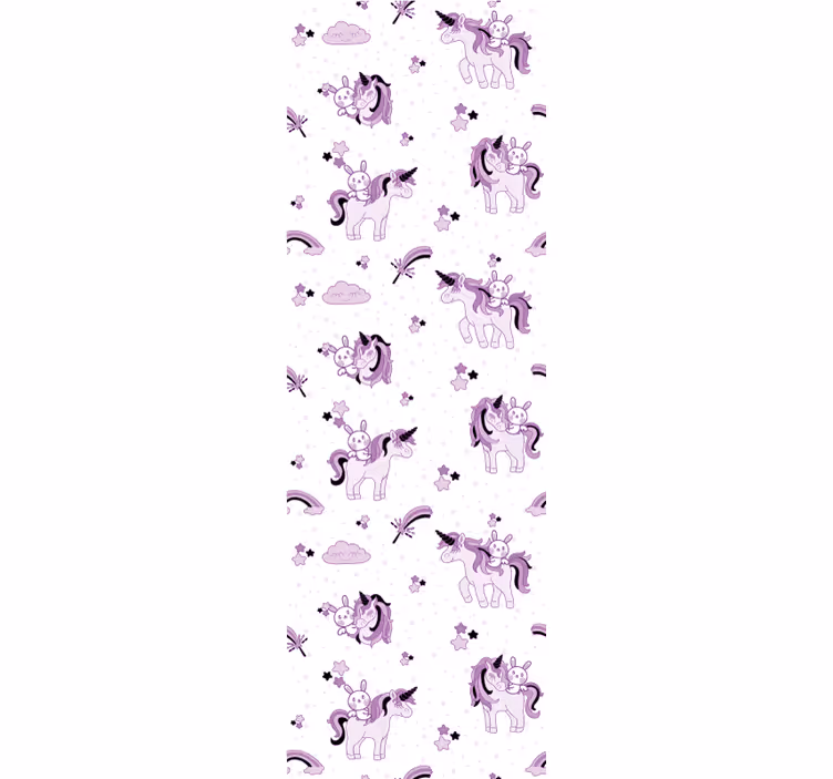 Childrens blind with unicorn and rabbit among stars - TenStickers