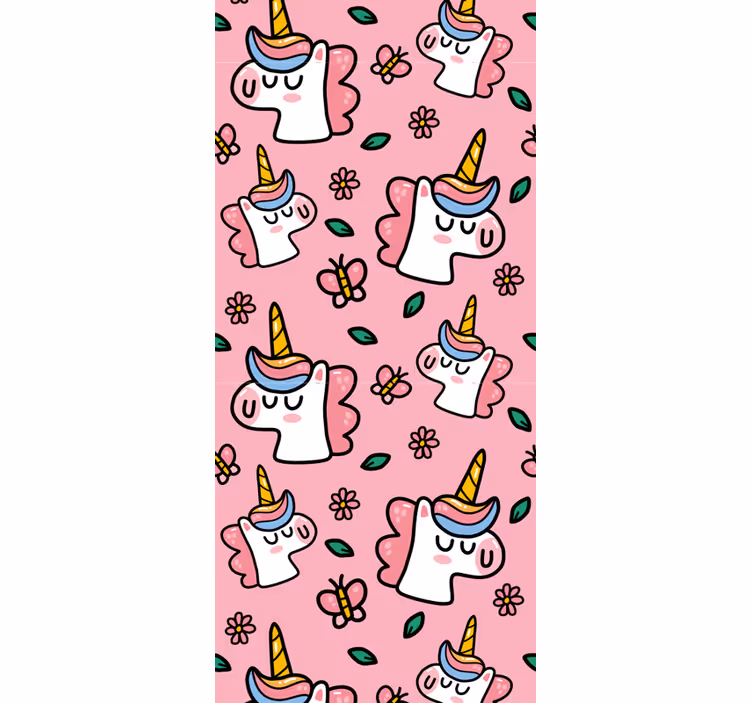 Cute flower unicorn childrens blind - TenStickers
