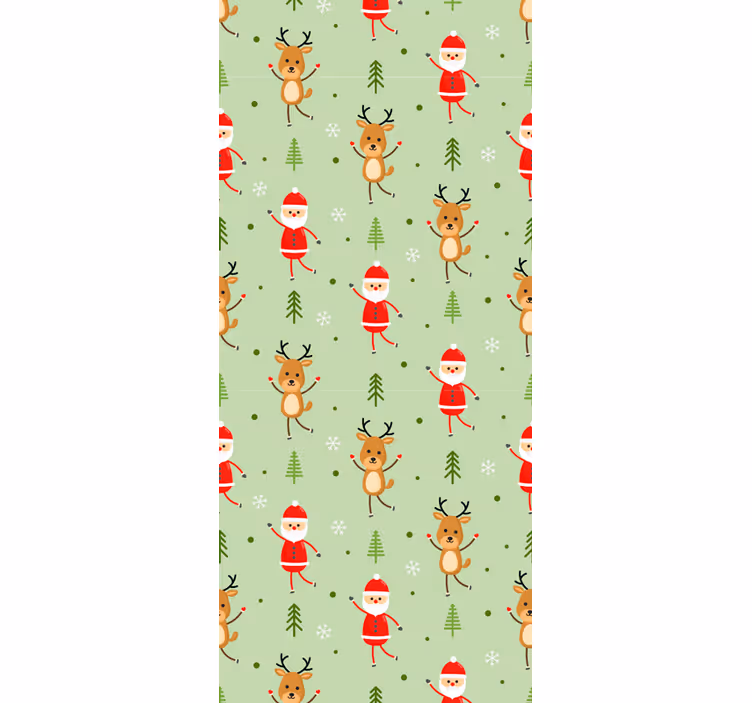 Childrens blind santa claus and his reindeer - TenStickers