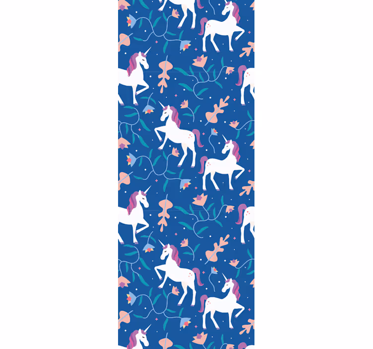 Childrens blind with unicorn pattern and feathers - TenStickers