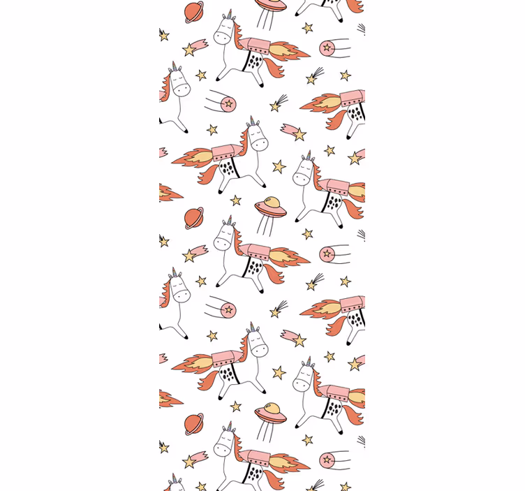 Childrens blind with unicorn pattern and space symbols - TenStickers