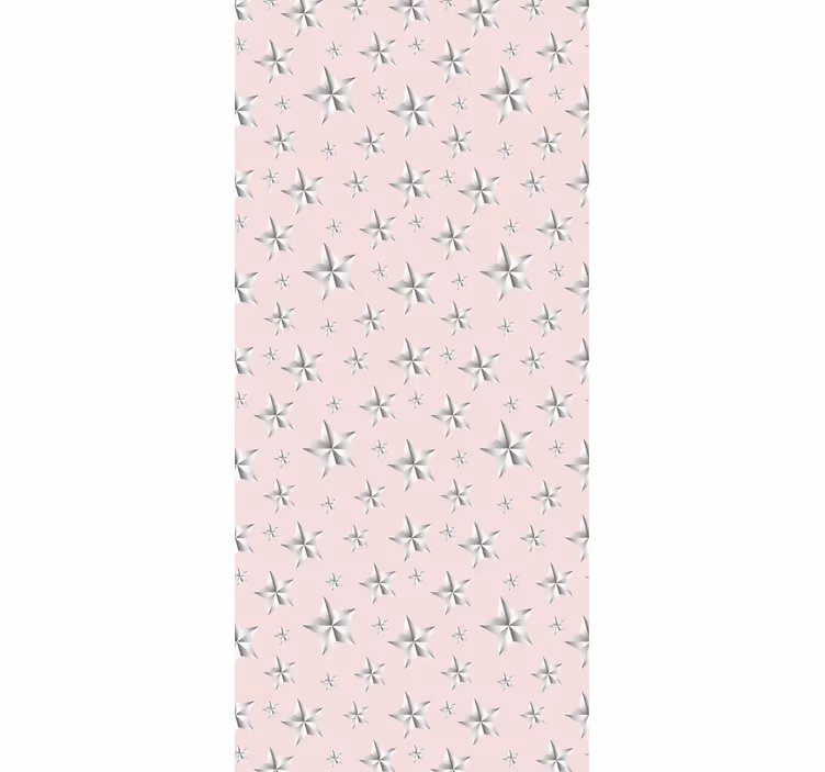 Childrens blind white stars on pink background - TenStickers