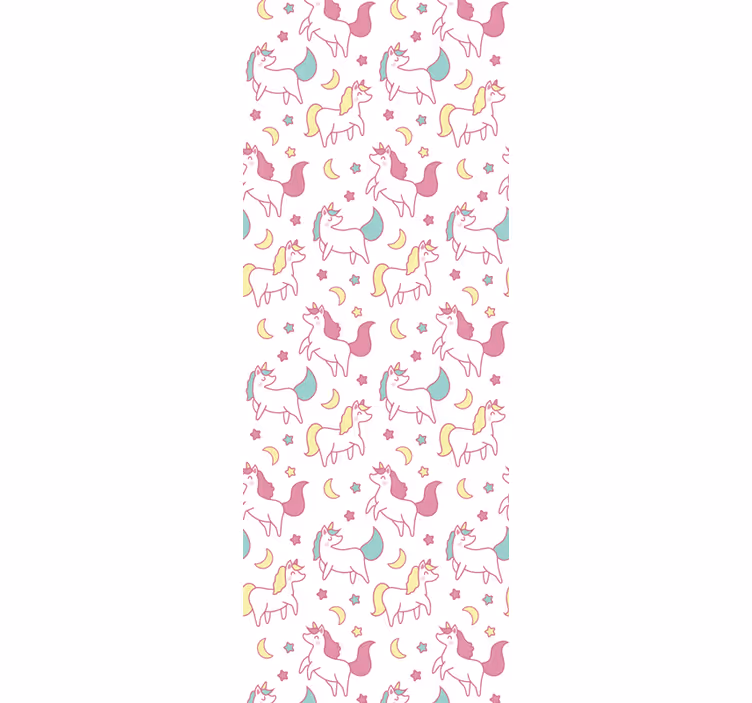 Childrens blind with hand drawn unicorn pattern - TenStickers