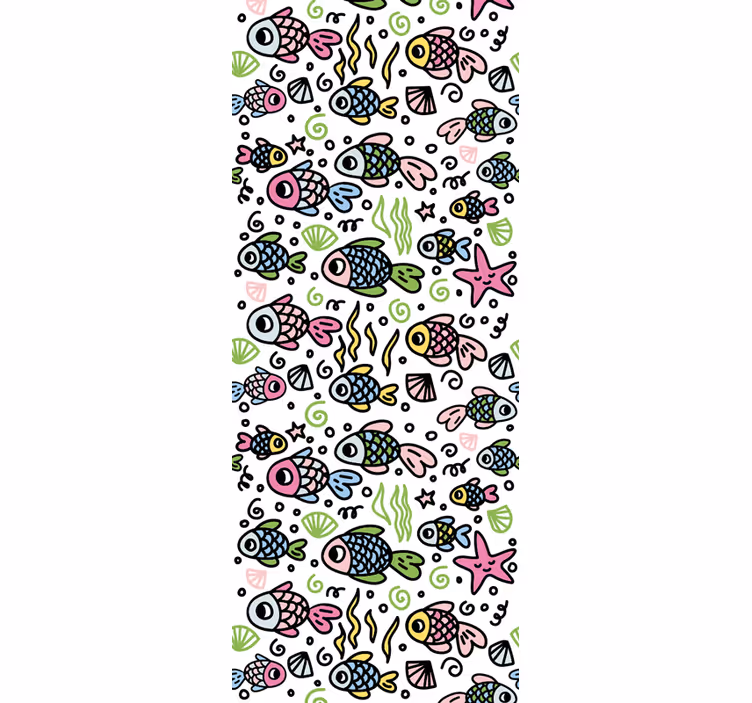 Childrens blind with multicolor fish pattern - TenStickers