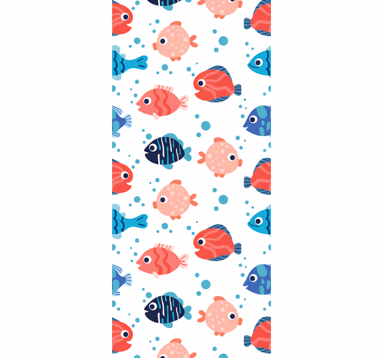 Childrens blind with pink and blue fishes - TenStickers
