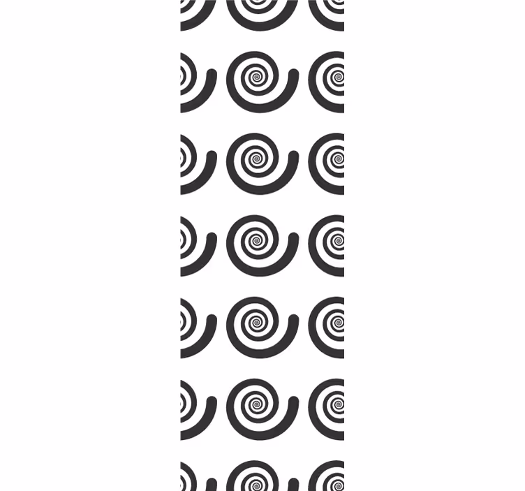 Childrens blind black and white spiral design - TenStickers