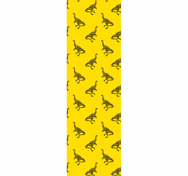 Childrens blind brachiosaurus patterns on yellow - TenStickers