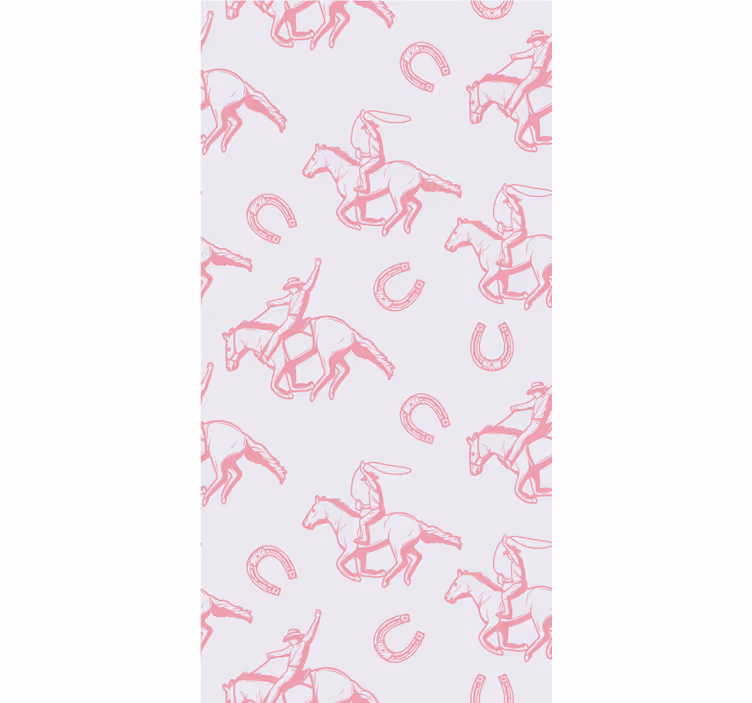 Childrens blind with pink cowboy horse pattern - TenStickers