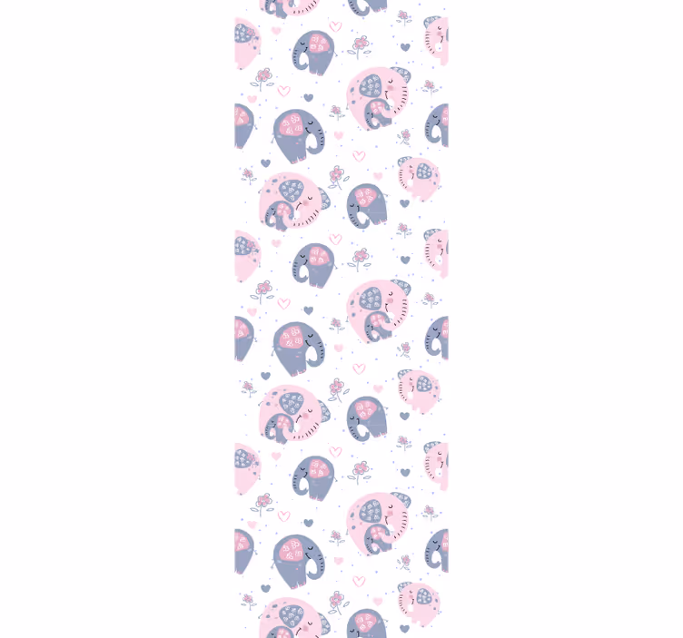 Childrens blind featuring adorable pink elephants - TenStickers