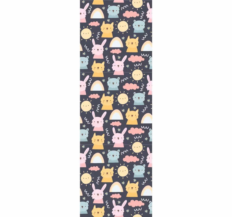 Pastel animals and rainbows childrens blind - TenStickers