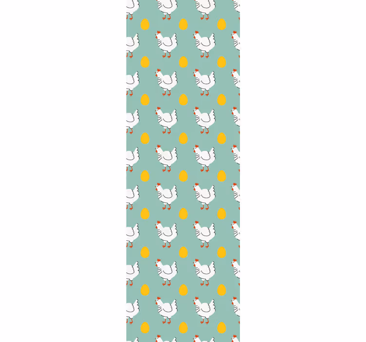 Childrens blind with white chick on blue background - TenStickers