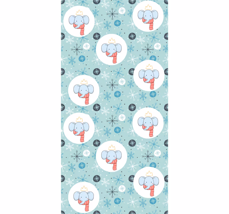 Childrens blind winter elephant king - TenStickers