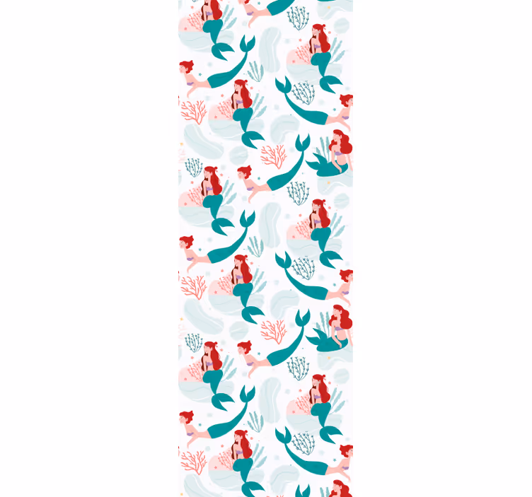 Childrens blind mermaid with red hair arms out smiling - TenStickers