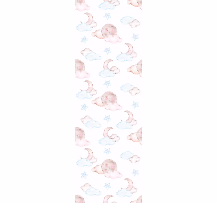 Childrens blind watercolour infant moon - TenStickers