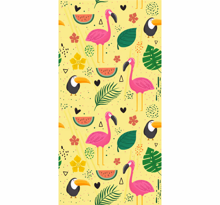 Childrens blind featuring cute animals with plants - TenStickers