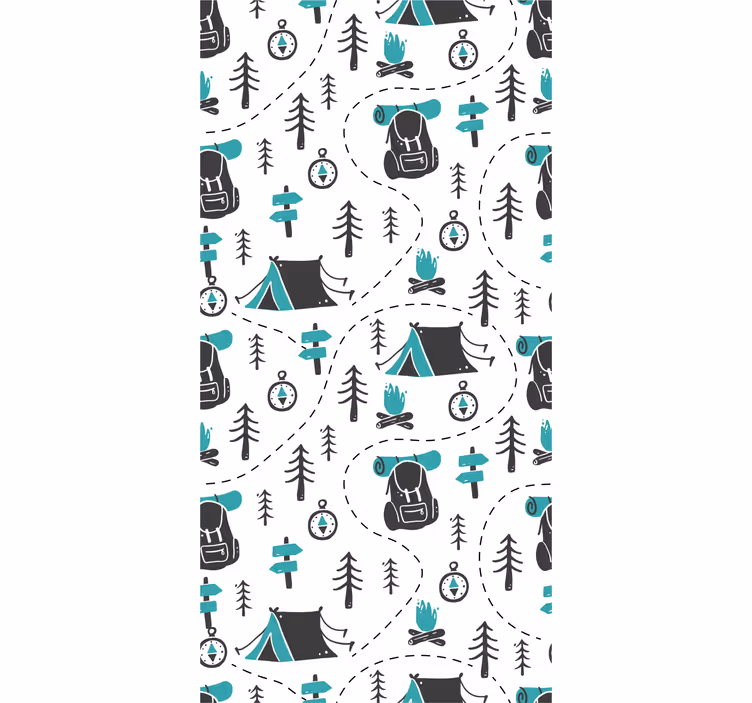 Childrens blind with camping nature design - TenStickers