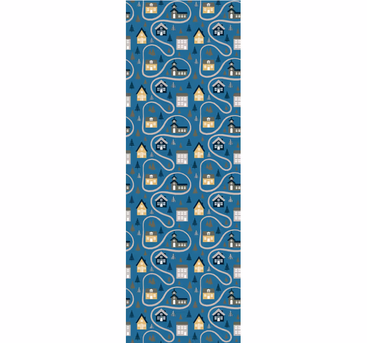 Childrens blind with city map design - TenStickers