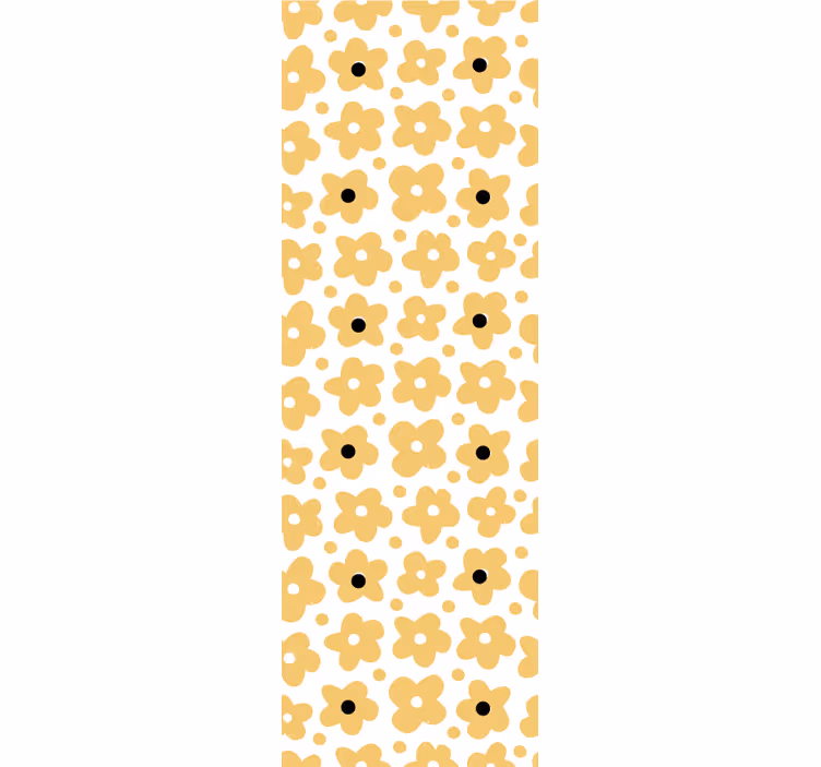 Childrens blind with yellow abstract flower pattern - TenStickers