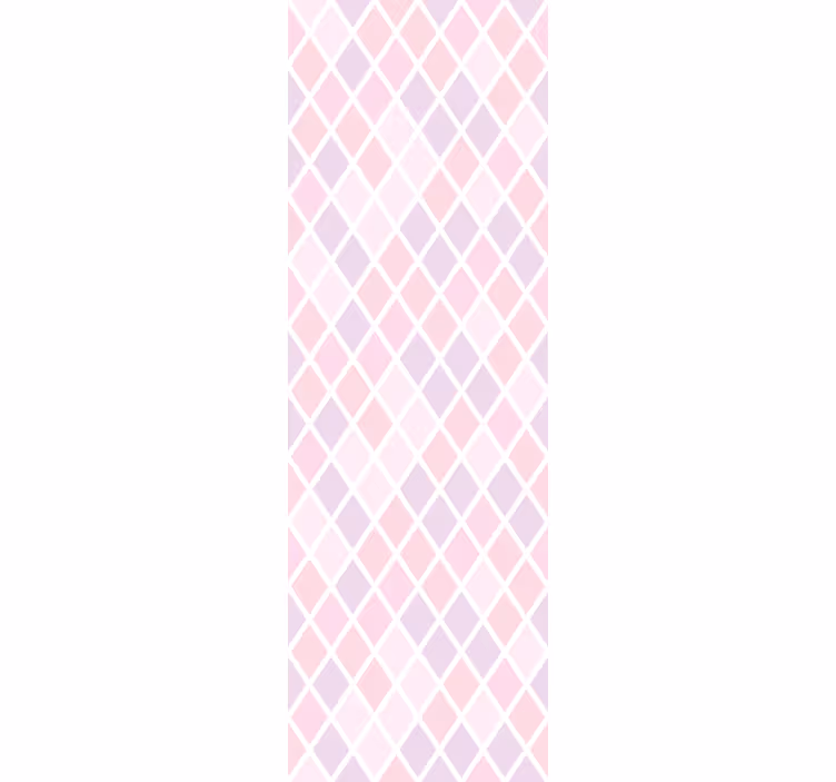 Childrens blind in pink and white diamond pattern - TenStickers