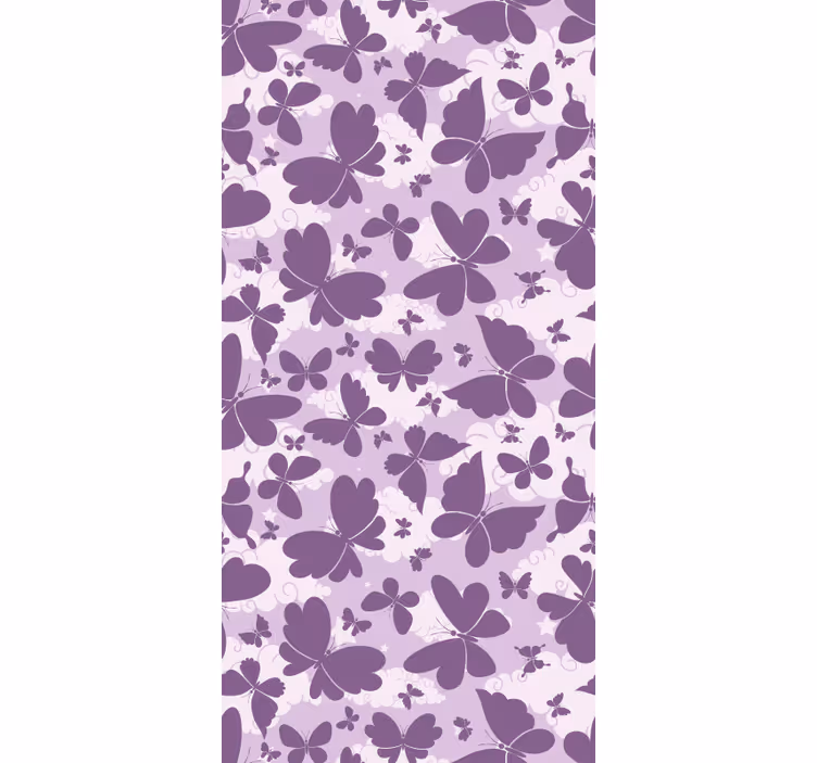 Childrens blind cloudy sky purple butterfly pattern - TenStickers